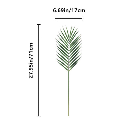 TETOU 8Pcs Artificial Palm Leaves, Stems Greenery Tropical Palm Tree Leaves Plants, Faux Monstera Leaves for Palm Sunday Floral Arrangement Hawaiian Luau Jungle Beach Wedding Party