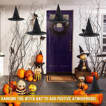 TETOU 5Pcs Halloween Witch Hats, 14.96" Halloween Costume Accessory Witch Hat for Adult Halloween Party Decorations