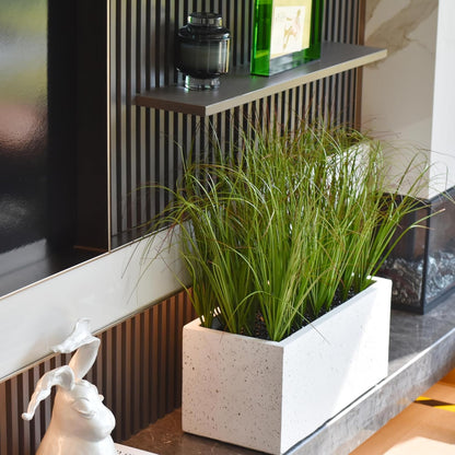 TETOU Artificial Plants, 18.1 inches Artificial Shrubs Wheat Grass Greenery, Fake Tall Grass Artificial Grass Plant for Outdoor Indoor Home Decor