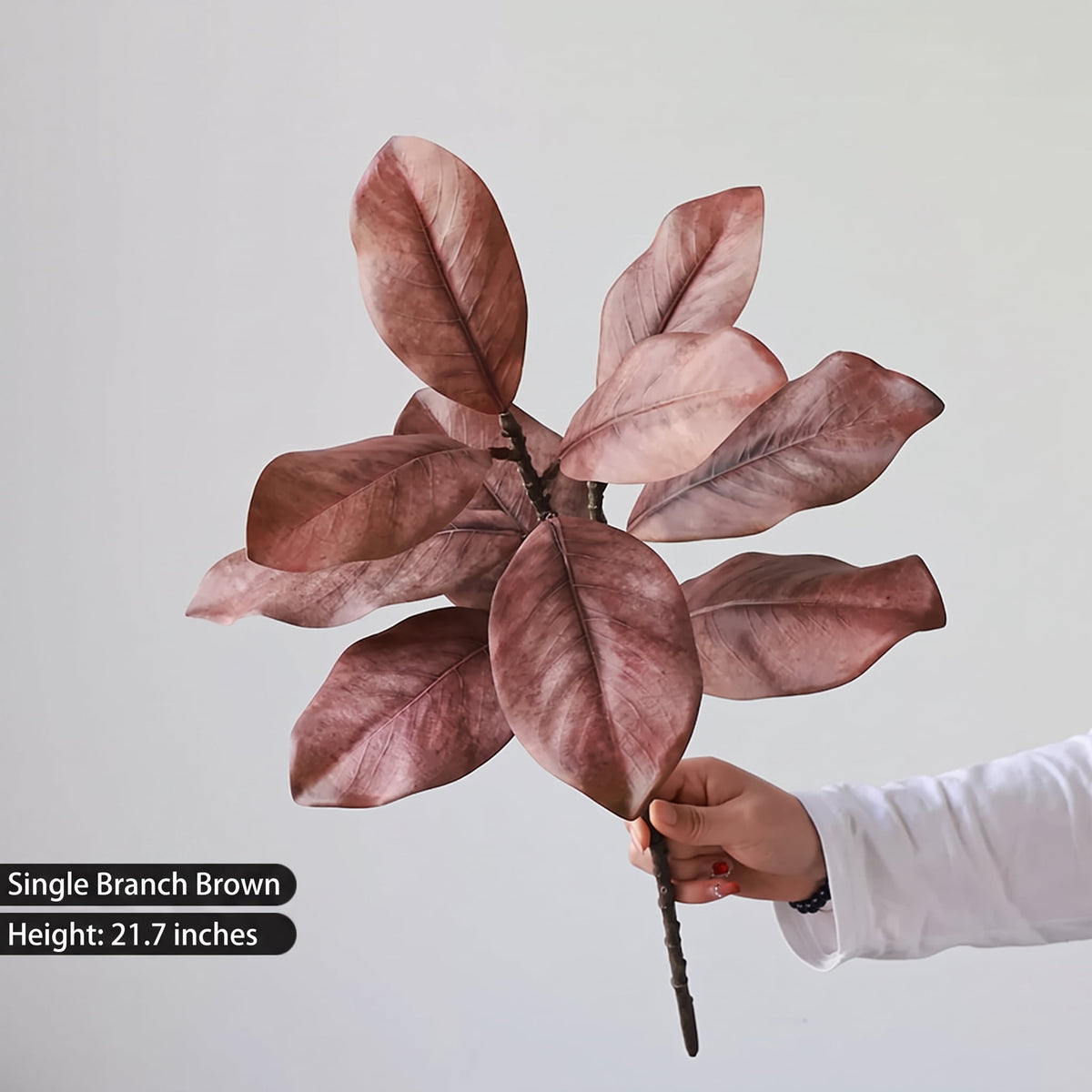 TETOU 3 Pcs Fall Artificial Magnolia Leaves Branches, 21.7" Fake Magnolia Stems Faux Plants for Indoor Outdoor Autumn Thanksgiving Farmhouse Table Home Vase Filling Party Wedding Decorations