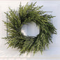 GUISANTO 24" Norfolk Pine Wreath for Front Door, Artificial Christmas Wreath Faux Pine Green Wreath for Wall Windows Mantle Outdoor Outside Christmas Decoration