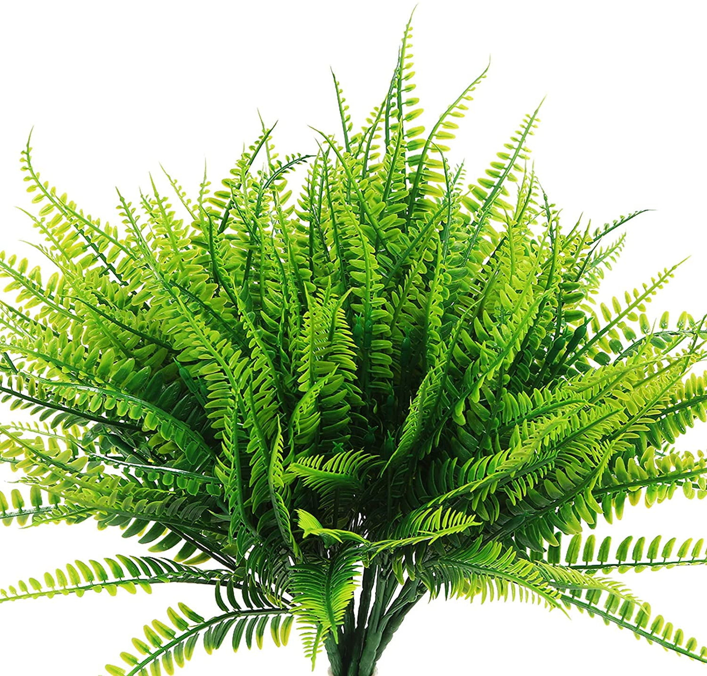 TETOU 4/8pcs Artificial Plants Fake Boston Fern Outdoor Greenery Hanging Ferns Wedding Garden Decor