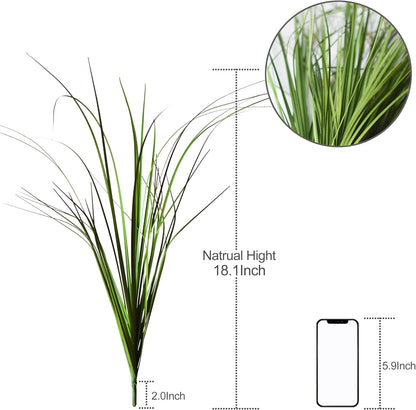 TETOU Artificial Plants, 18.1 inches Artificial Shrubs Wheat Grass Greenery, Fake Tall Grass Artificial Grass Plant for Outdoor Indoor Home Decor