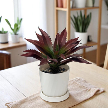 TETOU Succulents Plants Artificial Aloe Plant 12.5" Large Fake Succulents Unpotted Indoor & Outdoor Home Greenery Decor