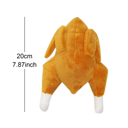 Creative Roast Chicken Shape Plush Dog Toys Food Shape Chew Toys Squeaky Toys for Dogs and Cats