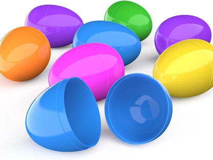 TETOU 6/12pcs Jumbo Filable Easter Eggs,6" Plastic Bright Color Giant  Easter Egg for Easter Egg Hunt Surprise Egg Party Supplies
