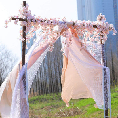 TETOU 23.6ft Flower Garland Artificial Cherry Blossom Hanging Vines for Spring Pink Home Room Wedding Party Kawaii Decor
