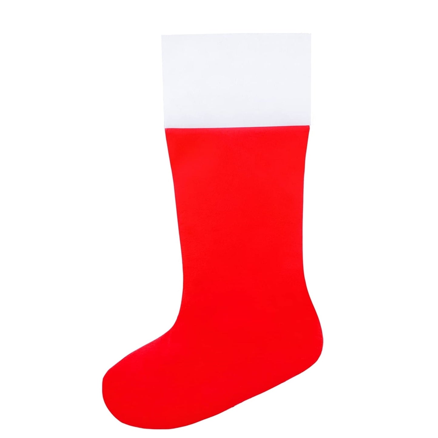 TETOU 35" Jumbo Felt Christmas Stocking Oversized Giant Stocking for Kids Gift Family Party Decor - Red
