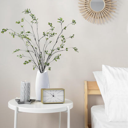 TETOU 38" Green Artificial Ficus Branches, 4 Pcs Fake Greenery Stems Faux Eucalyptus Stems Fake Maple Twigs for Home Indoor Office Wedding Vase Filler Decoration