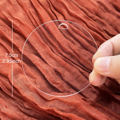 50Pcs Round Acrylic Place Card for Wedding Clear Acrylic DIY Table Seating Cards Wedding Supplies with Ribbon