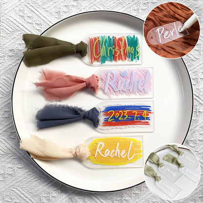 TETOU 50Pcs Acrylic Place Card for Wedding Frosting Acrylic Table Seating Cards Wedding Supplies
