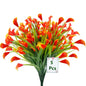 TETOU 5pcs Artificial Calla Lily Plastic Flowers UV Resistant Fake Plants Home Garden Indoor Outdoor Decor - Rose