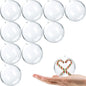 TETOU 10Pcs Christmas Ornaments Balls, 80mm Clear Plastic Fillable Ornament for Crafts, Clear Acrylic DIY Ornaments for Christmas Tree Holiday Wedding Party Home Hanging Decor