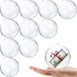 TETOU 10Pcs Christmas Ornaments Balls, 80mm Clear Plastic Fillable Ornament for Crafts, Clear Acrylic DIY Ornaments for Christmas Tree Holiday Wedding Party Home Hanging Decor