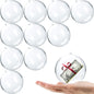 TETOU 10Pcs Christmas Ornaments Balls, 80mm Clear Plastic Fillable Ornament for Crafts, Clear Acrylic DIY Ornaments for Christmas Tree Holiday Wedding Party Home Hanging Decor