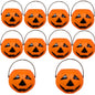 TETOU 3Pcs Mini Candy Cauldron Kettles, Plastic Hallowe'en Candy Bucket Witch's Cauldron Trick or Treat for St. Patrick's Day Hallowe'en Decoration and Kid Birthday Party Favors - Flame, Black, 1L+2S