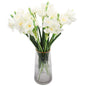 TETOU 10pcs Artificial Daffodils Flowers Real Branches for Vase Arrangement Store Home Wedding Decor - Yellow