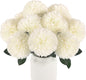 TETOU 12 Pcs Black Artificial Chrysanthemums Flowers,Fake Silk Mums Flowers for Fall Autumn Halloween Home Indoor Floral Arrangement Table Centerpiece Decorations