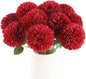 TETOU 12 Pcs Black Artificial Chrysanthemums Flowers,Fake Silk Mums Flowers for Fall Autumn Halloween Home Indoor Floral Arrangement Table Centerpiece Decorations