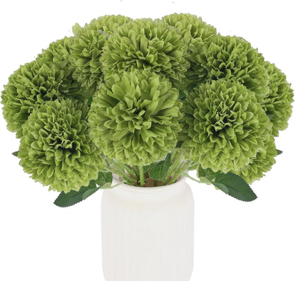 TETOU 12 Pcs Black Artificial Chrysanthemums Flowers,Fake Silk Mums Flowers for Fall Autumn Halloween Home Indoor Floral Arrangement Table Centerpiece Decorations