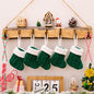 TETOU 12pcs Christmas Mini Stockings Knitted Xmas Classic Small Stocking Fireplace Holiday Hanging Decor