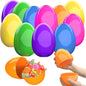 TETOU 6/12pcs Jumbo Filable Easter Eggs,6" Plastic Bright Color Giant  Easter Egg for Easter Egg Hunt Surprise Egg Party Supplies