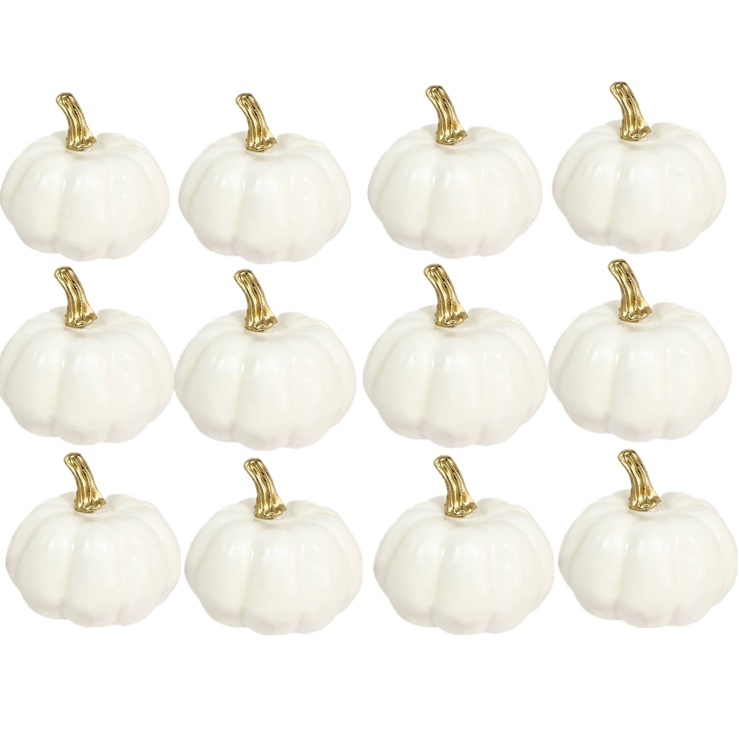 TETOU 6pcs Mini Pumpkins Artificial White Foam Pumpkins for Halloween Home Fall Thanksgiving Harvest Centerpiece Decoration
