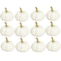 TETOU 12pcs Mini Pumpkins Artificial White Foam Pumpkins for Home Table Centerpiece Fall Thanksgiving Halloween Decoration Crafts