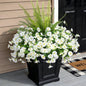 TETOU 13PCS Artificial Flowers for Outdoors Fake Flowers, UV Resistant No Fade Tall Ferns Silk Faux Petunias Flower for Spring Garden Balcony Yard Porch Indoor Outdoor Decoration(2 Color Mixed)