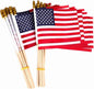 TETOU 50 Pack Small American Flags on Stick,4x6 Inch Small US Flags/Mini American Flags for Outside,American Hand Held Stick Flags for 4th of July Memorial day Patriotic Veterans Decoration