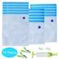 TETOU 15 Pack Sous Vide Bags with Pump Reusable Vacuum Pack Freezer Bags Food Storage Bags Sous vide kit