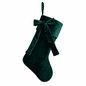 TETOU 18.9" Velvet Christmas Stockings, Extra Thick Large Bow Velvet Christmas Stockings for Fireplace Family Holiday Christmas Gifts Party Decorations(Green)