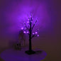 TETOU 2pcs-24inch Halloween Lighted Birches Tree,Total 24 LED Battery Operated Artificial Black Spooky Tree with Timer Hallowe'en Decoration for Fall Home,Bedroom,Office,Wedding,Indoor Party