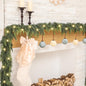 TETOU 1pc 9ft Christmas Cedar Garland with Lights,Artificial Realistic Cedar Pine Needles Greenery Garland for Christmas Holiday Winter Wall Mantle Fireplace Table Indoor Decor