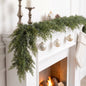 TETOU 2pc 6ft Christmas Cedar Garland,Artificial Realistic Cedar Pine Needles Greenery Garland for Christmas Holiday Winter Wall Mantle Fireplace Table Indoor Decor