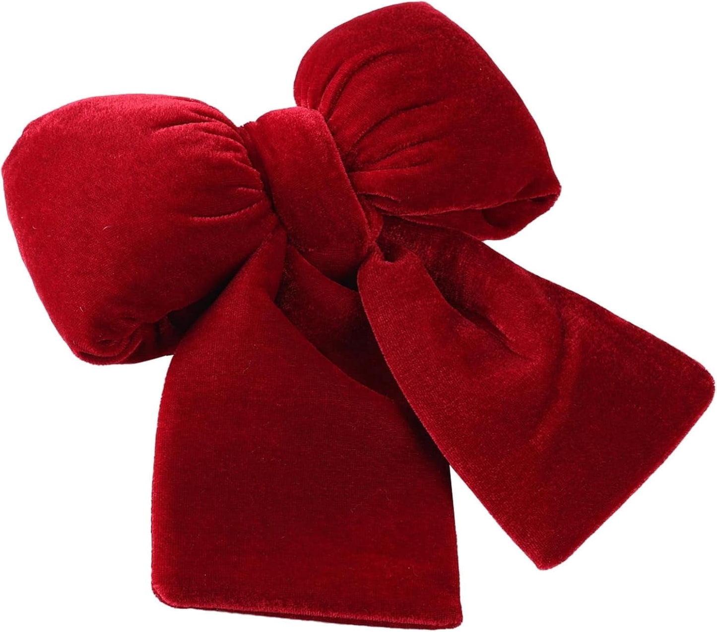 TETOU 1pc Christmas Tree Bows,7.08 * 9.05inches Red Velvet Bow Xmas Tree Topper for Christmas Wreath Garland Gift Wrapping Crafts Wedding Party Decoration