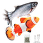 TETOU 2 Pack 11" Interactive Fish Cat Toys Flopping Fish with SilverVine and Catnip Moving Cat Kicker Cat Toys for Indoor Cats Puppy Play Chase Exercise Activity