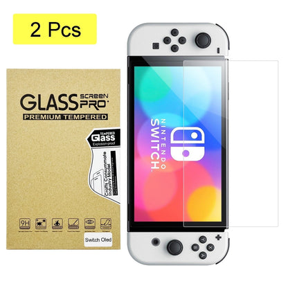 TETOU 2-Pack Screen Protector Tempered Glass Film for Nintendo Switch 6.2in, Transparent HD Clear Anti-Scratch Screen Protector Compatible with Nintendo Switch
