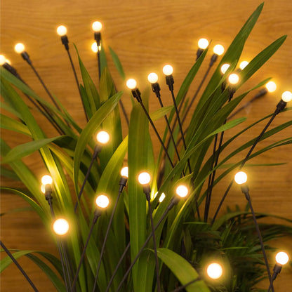 TETOU 4 Pack Solar Garden Lights Waterproof Swaying Solar Firefly String Light for Christmas Pathway Landscape Patio Decor