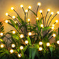 TETOU 4 Pack Solar Garden Lights Waterproof Swaying Solar Firefly String Light for Christmas Pathway Landscape Patio Decor