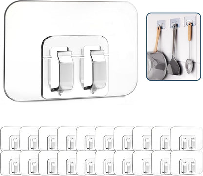 TETOU 100Pcs Hooks for Outdoor String Lights Clips, UV-Resistant Heavy Waterproof Duty String Light Hooks Clips for Outdoor Indoor String Lights Christmas and Patio Decoration - Transparent