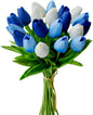 TETOU 15Pcs PU Fake Tulips Artificial Flowers, 13" Silk Flower Assorted Colors for Mother's Day Easter Valentine’s Day Gifts Home Kitchen Wedding Decoration - Multicolor