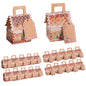 TETOU 20pcs Christmas Candy Gift Box 3D Gingerbread House Cardboard Boxes with Tags Cookie Snack Holiday Wrapping Supplies