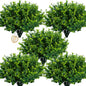 TETOU 21pcs Artificial Fake Plants Outdoor, Artificial Eucalyptus Greenery Faux Plants for Spring Summer Outdoor Indoor Farmhouse Garden Patio Porch Yard Decoration