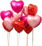 TETOU 25pcs Heart Shape Balloon Foil Mylar Balloons Red 18" Valentine's Day Birthday Wedding Balloon Decor