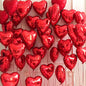 TETOU 25pcs Heart Shape Balloon Foil Mylar Balloons Red 18" Valentine's Day Birthday Wedding Balloon Decor