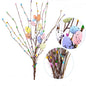 TETOU 26 Pcs Artificial Easter Spray Vine,Pastel Easter Eggs and Berries Twig Branches Decorative Spring Floral Stems for Spring Easter Party Home Floral Arrangement-Centerpiece Wreath Decoration