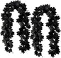 TETOU 2PCS Black Maple Leaf Garland,5.7Ft Halloween Artificial Hanging Fall Leave Vines for Fall Halloween Party Home Mantle Wall Indoor Outdoor Decoration