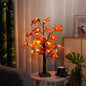 TETOU 2Pack Lighted Fall Maple Tree, USB & Battery Operated Artificial Fall Light up Trees with 48LED & timer, Fall Decorations for Home Party Indoor Outdoor Thanksgiving Autumn Har'vest