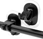 TETOU 2Pcs No Drill Curtain Rod Brackets, Self Adhesive Curtain Rod Holder, Rod Hooks Nail Free Curtain Hangers for Bathroom Bedroom Livingroom Kitchen Apartment - Transparent